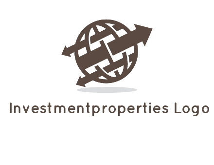 arrows in globe logo
