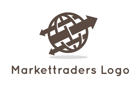 arrows in globe logo