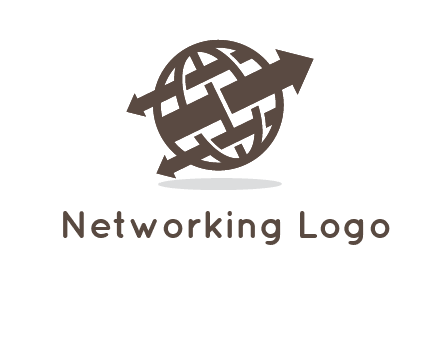 arrows in globe logo