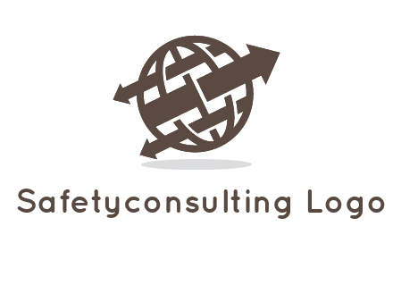 arrows in globe logo