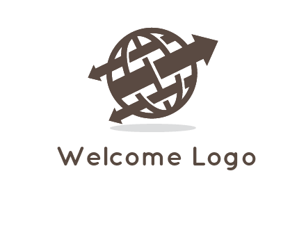 arrows in globe logo
