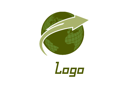arrow and globe logo