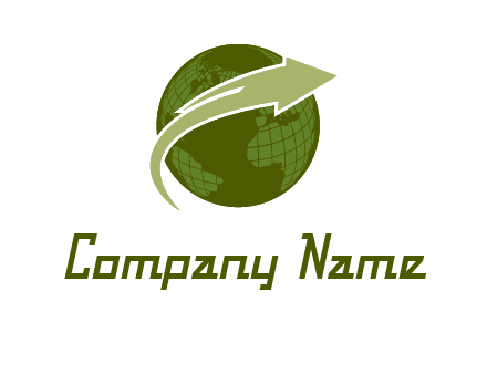 arrow and globe logo