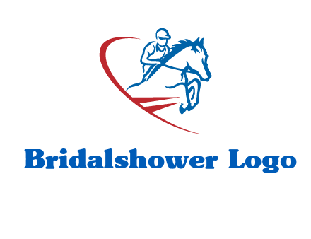 horse rider sports logo