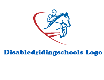 horse rider sports logo