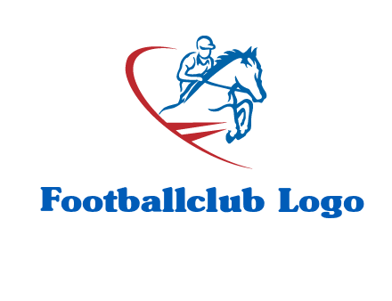 horse rider sports logo