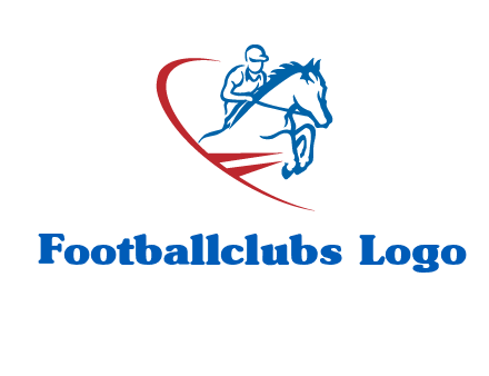 horse rider sports logo