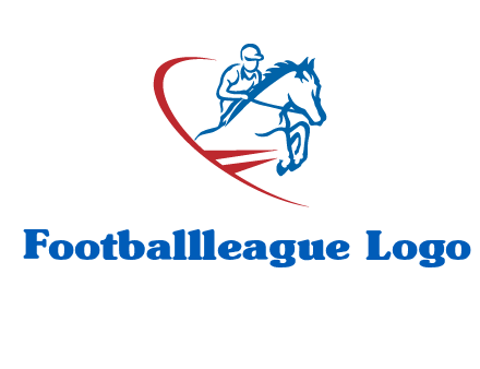 horse rider sports logo