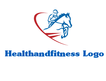 horse rider sports logo