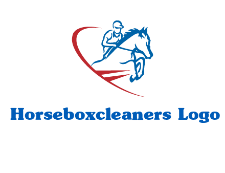 horse rider sports logo