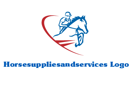 horse rider sports logo