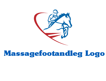 horse rider sports logo