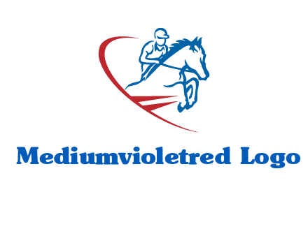 horse rider sports logo