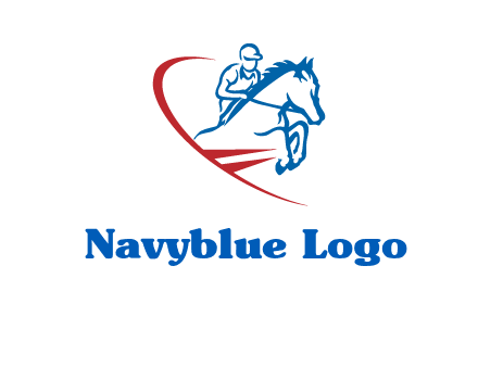 horse rider sports logo