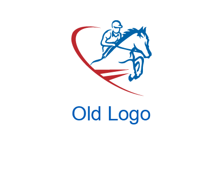 horse rider sports logo