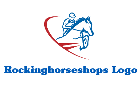 horse rider sports logo