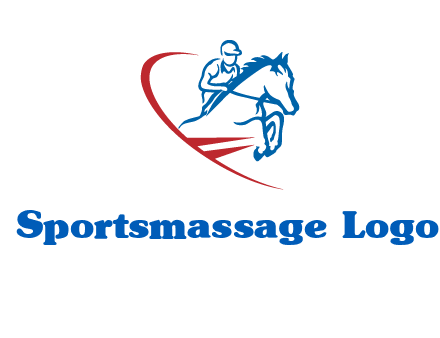 horse rider sports logo