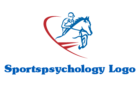horse rider sports logo