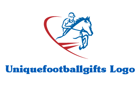 horse rider sports logo