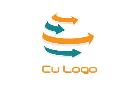 rotating arrow globe logo
