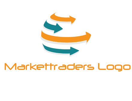 rotating arrow globe logo