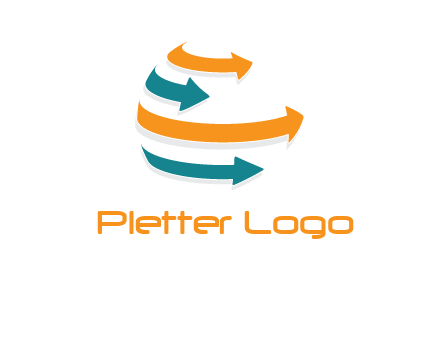 rotating arrow globe logo