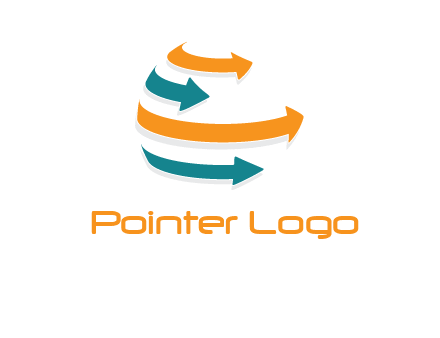 rotating arrow globe logo