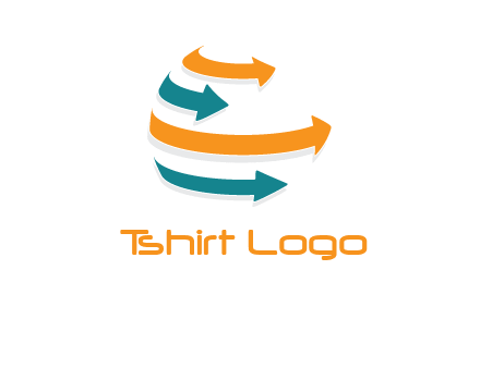 rotating arrow globe logo