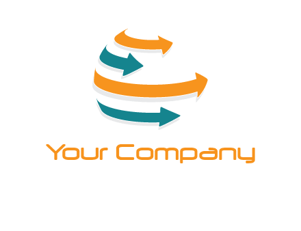 rotating arrow globe logo