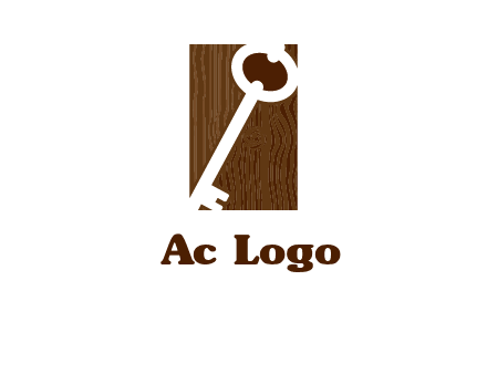 key on wood icon
