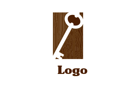 key on wood icon