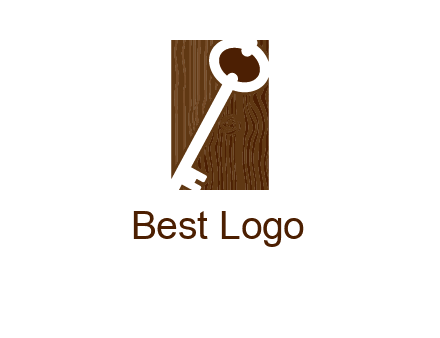 key on wood icon