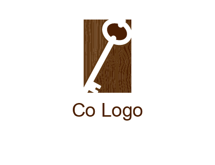 key on wood icon
