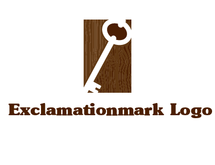 key on wood icon