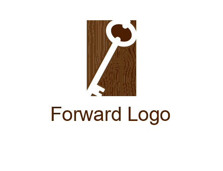 key on wood icon