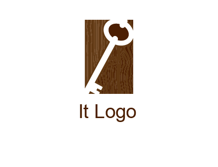 key on wood icon