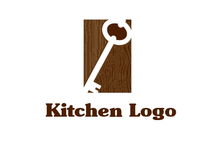 key on wood icon