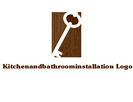 key on wood icon