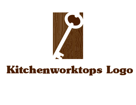 key on wood icon