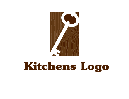 key on wood icon
