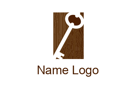 key on wood icon