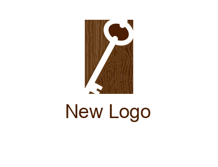 key on wood icon