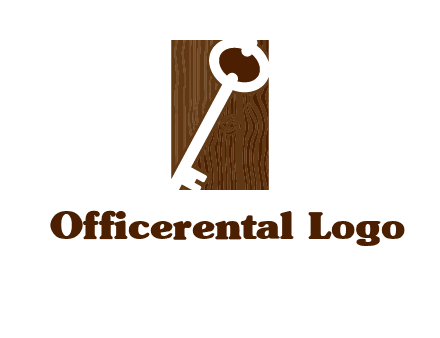 key on wood icon