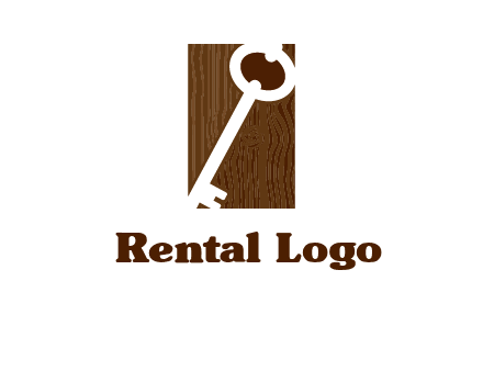key on wood icon