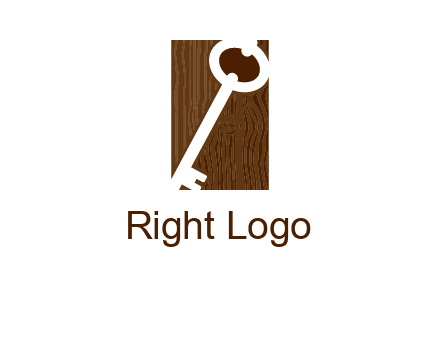 key on wood icon