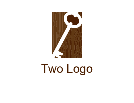key on wood icon