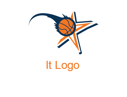 volleyball on star logo
