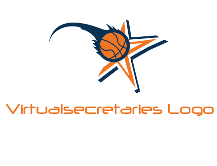 volleyball on star logo