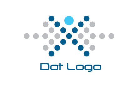 abstract dot person logo