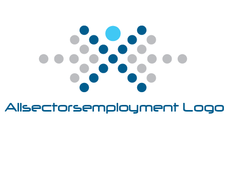 abstract dot person logo